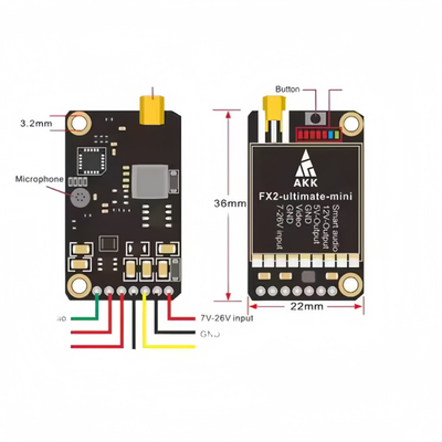 900Mhz / 1.2Ghz 2000mW Wireless FPV Drone Video Transmitter Receiver With DC 12V 8 Channels
