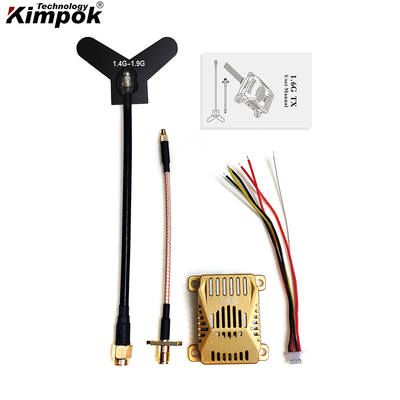 1.6G 3W Analog UAV Video Transmitter 16CH 1.6Ghz FPV VTX Video Audio Transmission for Drone