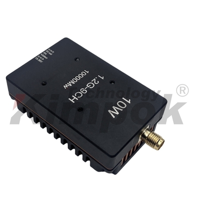 40km Long Range Wireless VTX 1.2Ghz 10W UAV Video Transmitter FPV VTX Video Link 9CH